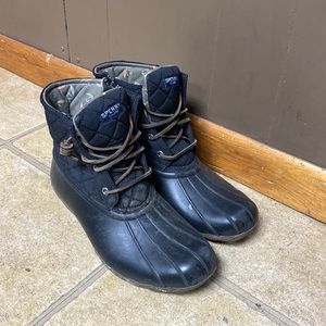 Black Sperry Duck Boots
